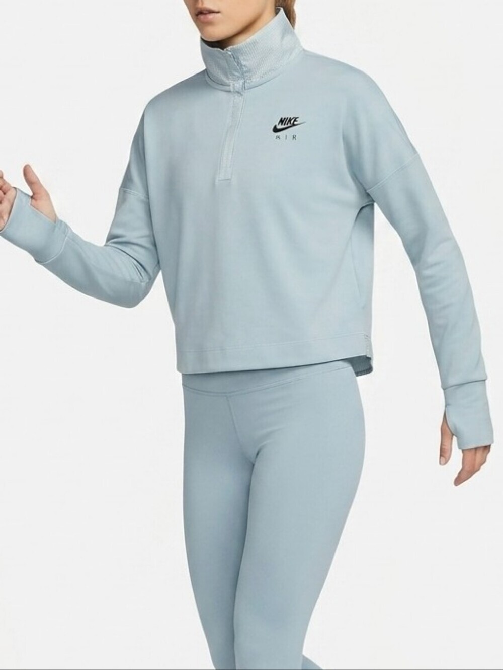 Nike Light Blue Half-Zip Pullover Sweatshirt